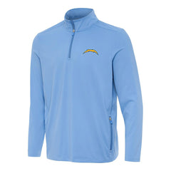 Los Angeles Chargers Antigua Perilous Quarter-Zip Pullover Top Powder Blue