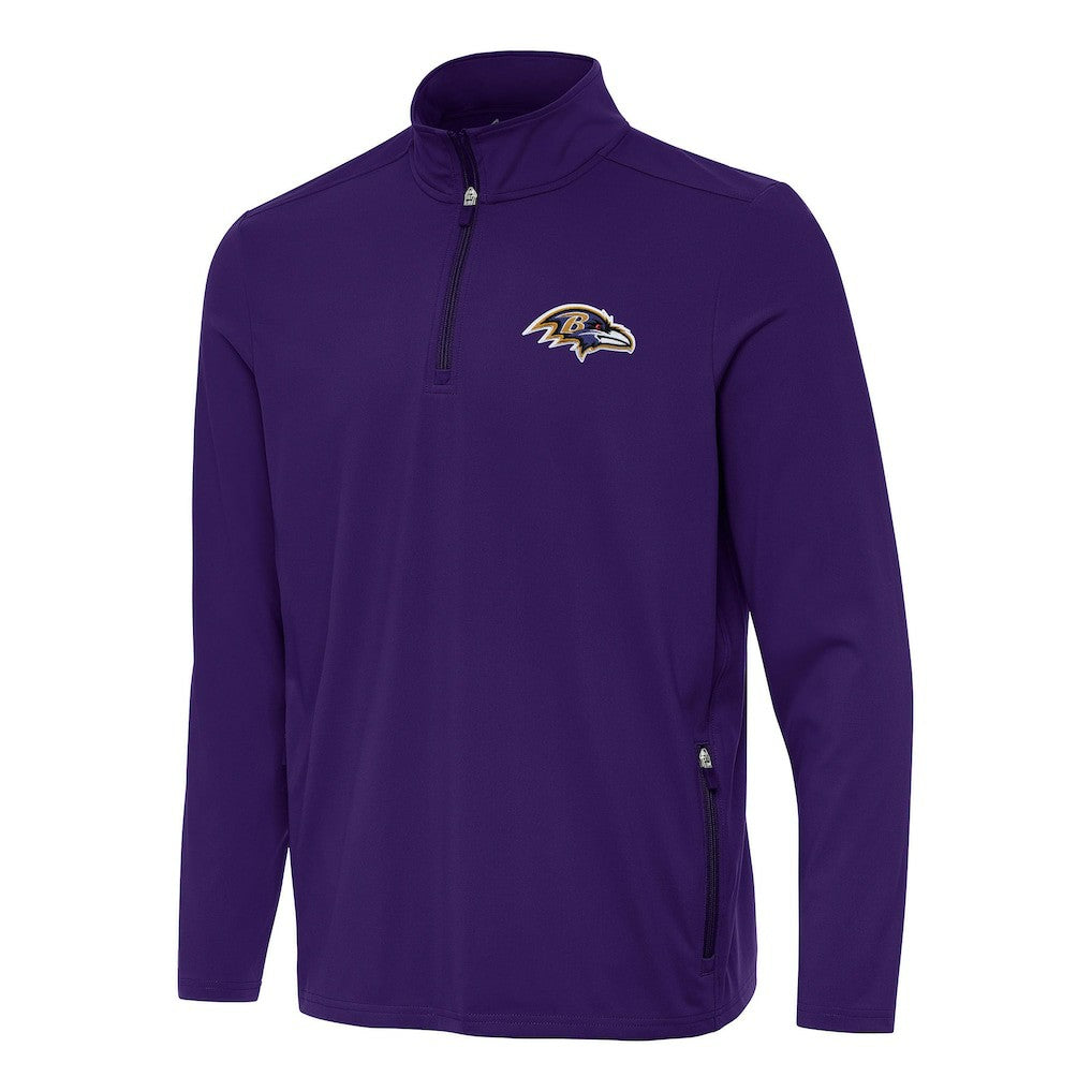 Baltimore Ravens Antigua Perilous Quarter-Zip Pullover Top Purple