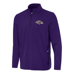 Baltimore Ravens Antigua Perilous Quarter-Zip Pullover Top Purple