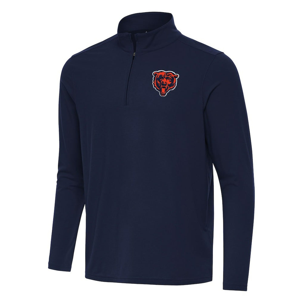 Chicago Bears Antigua Intent Quarter-Zip Pullover Top Navy