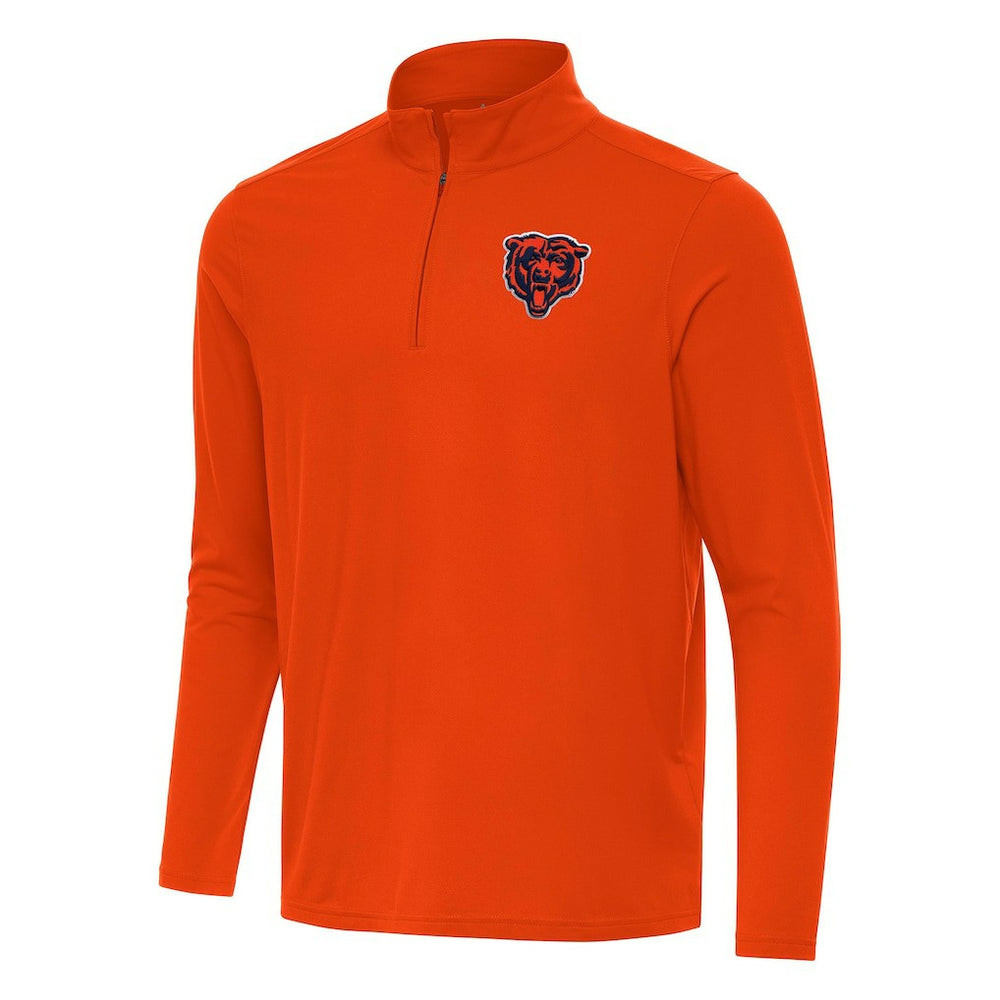 Chicago Bears Antigua Intent Quarter-Zip Pullover Top Orange
