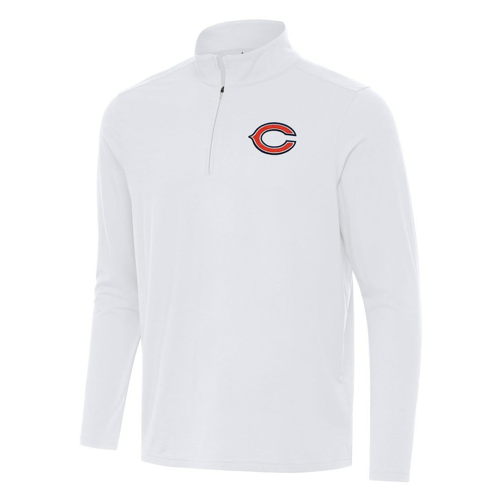 Chicago Bears Antigua Intent Quarter-Zip Pullover Top White