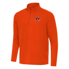 Cincinnati Bengals Antigua Intent Quarter-Zip Pullover Top Orange