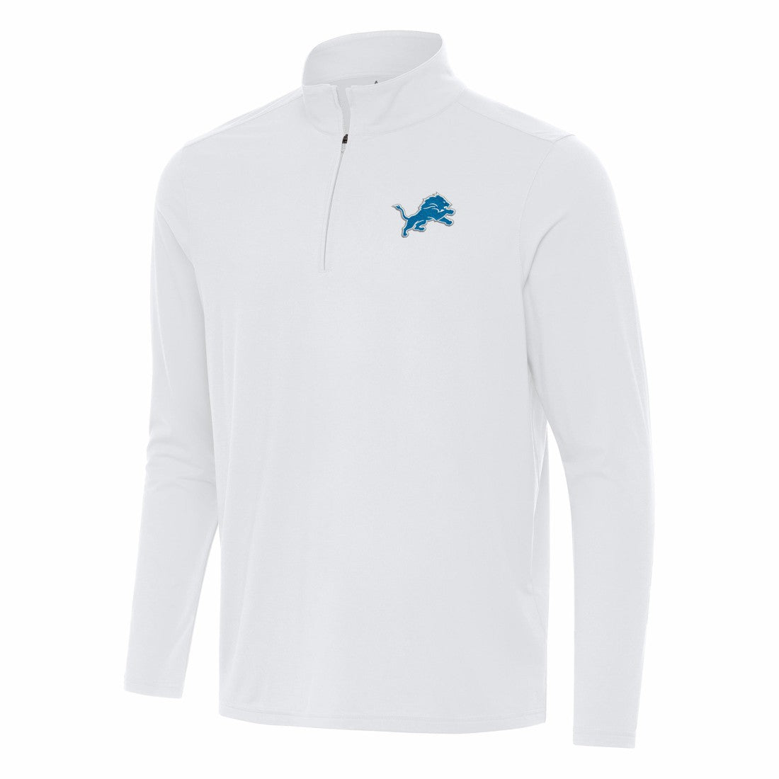Detroit Lions Antigua Intent Quarter-Zip Pullover Top White