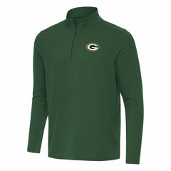 Green Bay Packers Antigua Intent Quarter-Zip Pullover Top Green