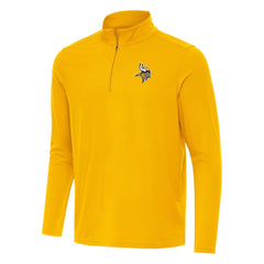Minnesota Vikings Antigua Intent Quarter-Zip Pullover Top Gold