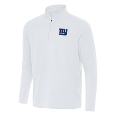 New York Giants Antigua Intent Quarter-Zip Pullover Top White