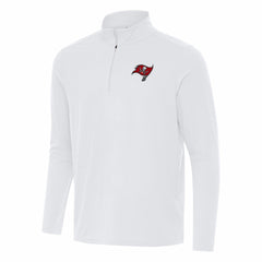 Tampa Bay Buccaneers Antigua Intent Quarter-Zip Pullover Top White