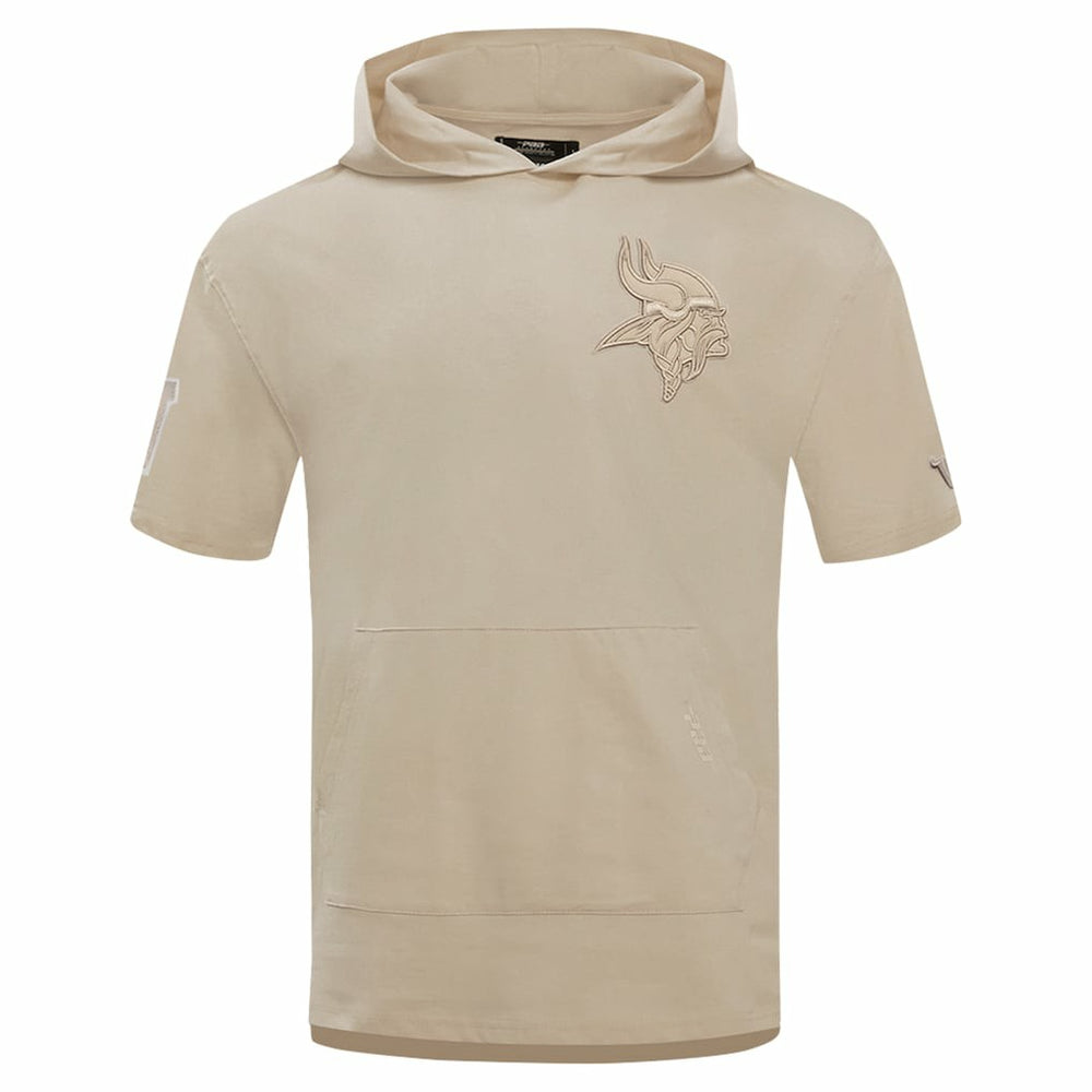 Minnesota Vikings Pro Standard Neutrals Capsule Short Sleeve Pullover Hoodie Tan