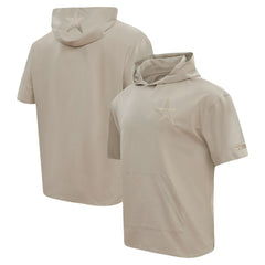 Dallas Cowboys Pro Standard Neutrals Capsule Short Sleeve Pullover Hoodie Tan