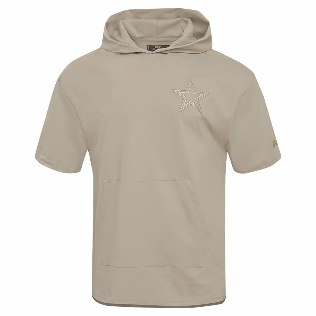 Dallas Cowboys Pro Standard Neutrals Capsule Short Sleeve Pullover Hoodie Tan