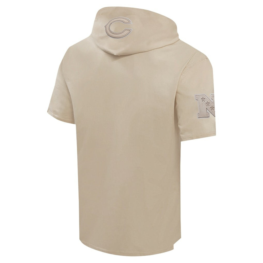 Chicago Bears Pro Standard Neutrals Capsule Short Sleeve Pullover Hoodie Tan
