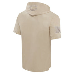 Chicago Bears Pro Standard Neutrals Capsule Short Sleeve Pullover Hoodie Tan
