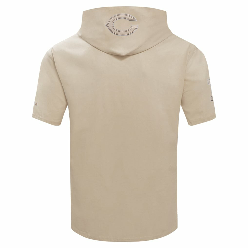 Chicago Bears Pro Standard Neutrals Capsule Short Sleeve Pullover Hoodie Tan