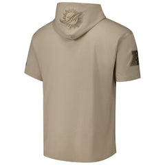 Miami Dolphins Pro Standard Neutrals Capsule Short Sleeve Pullover Hoodie Tan