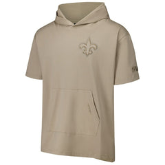 New Orleans Saints Pro Standard Neutrals Capsule Short Sleeve Pullover Hoodie Tan