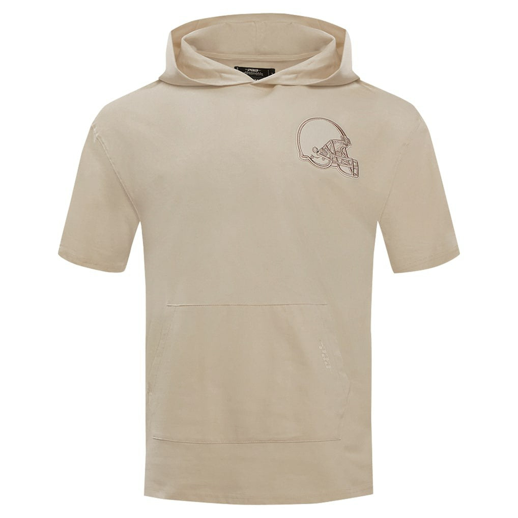 Cleveland Browns Pro Standard Neutrals Capsule Short Sleeve Pullover Hoodie Tan