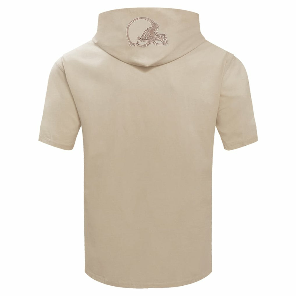 Cleveland Browns Pro Standard Neutrals Capsule Short Sleeve Pullover Hoodie Tan