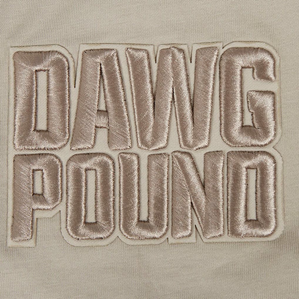 Cleveland Browns Pro Standard Neutrals Capsule Short Sleeve Pullover Hoodie Tan