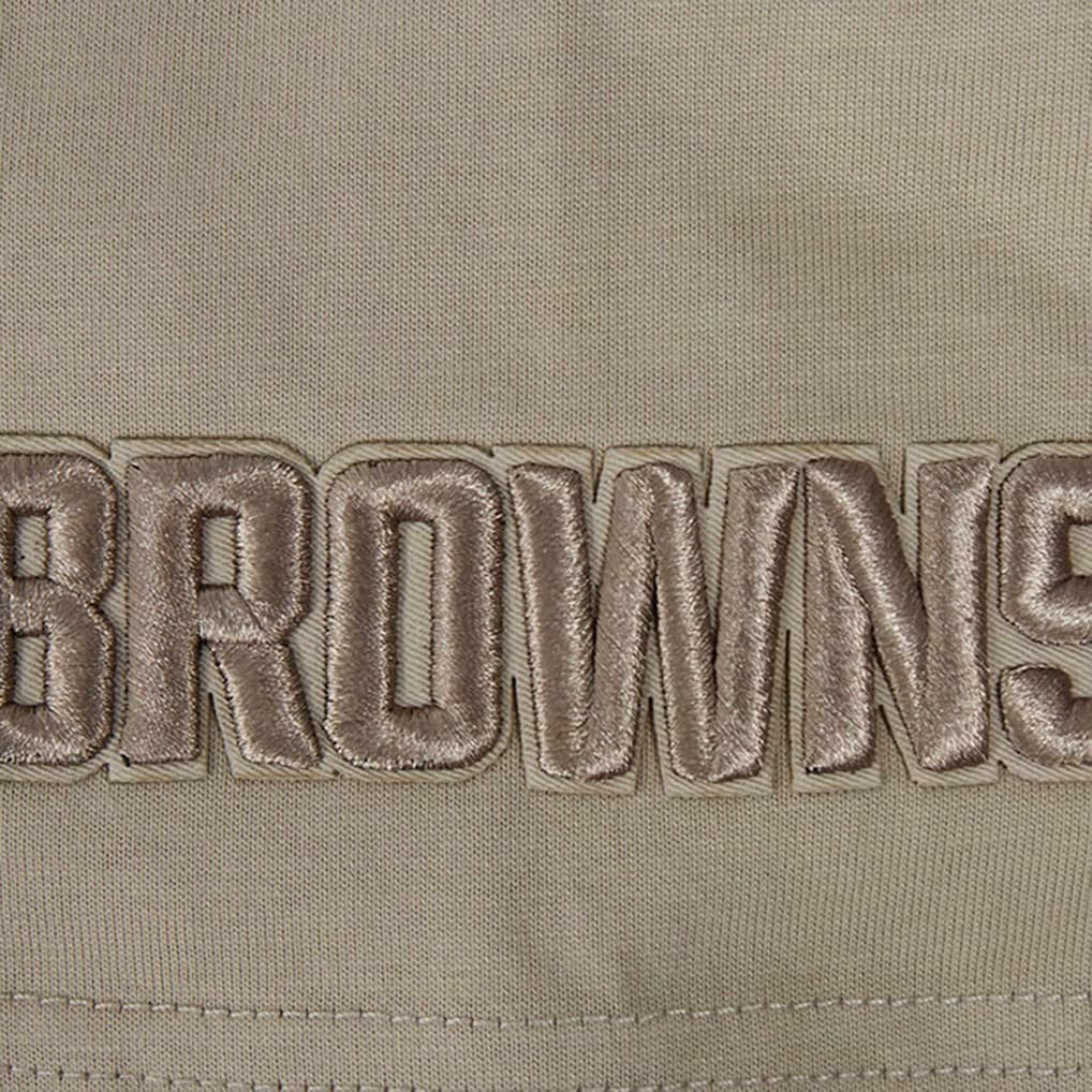 Cleveland Browns Pro Standard Neutrals Capsule Short Sleeve Pullover Hoodie Tan