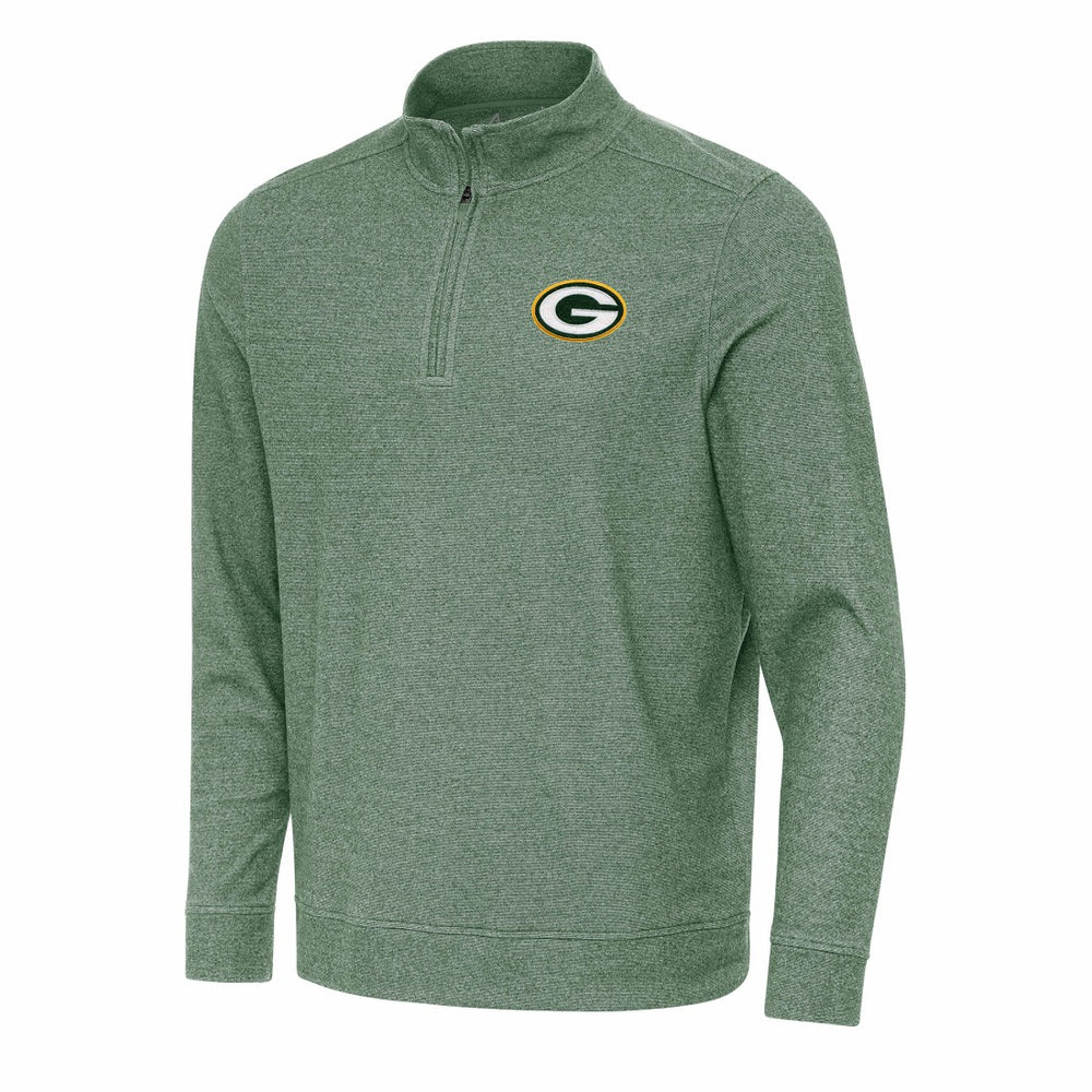 Green Bay Packers Antigua Subtle Quarter-Zip Top Hunter Green