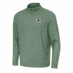 Green Bay Packers Antigua Subtle Quarter-Zip Top Hunter Green