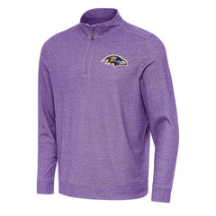 Baltimore Ravens Antigua Subtle Quarter-Zip Top Heather Purple
