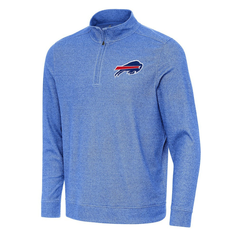 Buffalo Bills Antigua Subtle Quarter-Zip Top Heather Royal