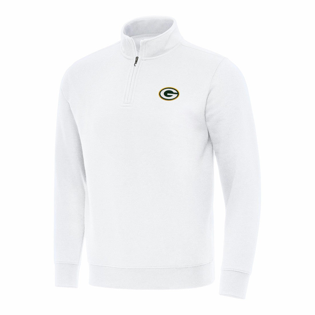 Green Bay Packers Antigua Victory Quarter-Zip Pullover Top White