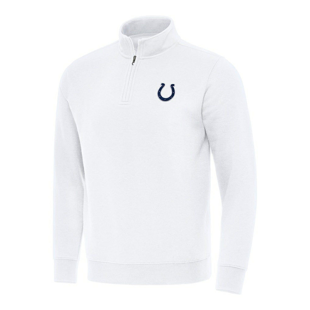 Indianapolis Colts Antigua Victory Quarter-Zip Pullover Top White
