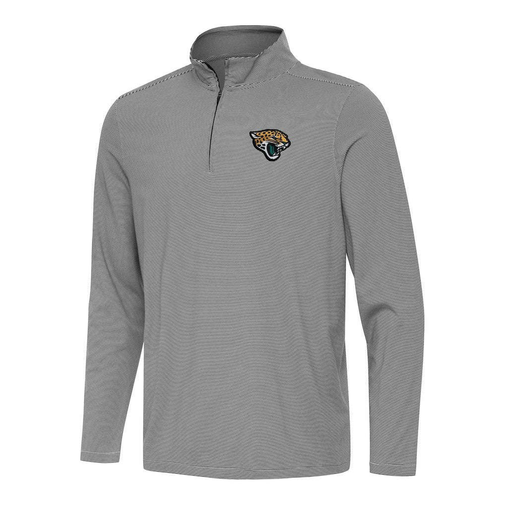 Jacksonville Jaguars Antigua Twine Quarter-Zip Jacket Black/White