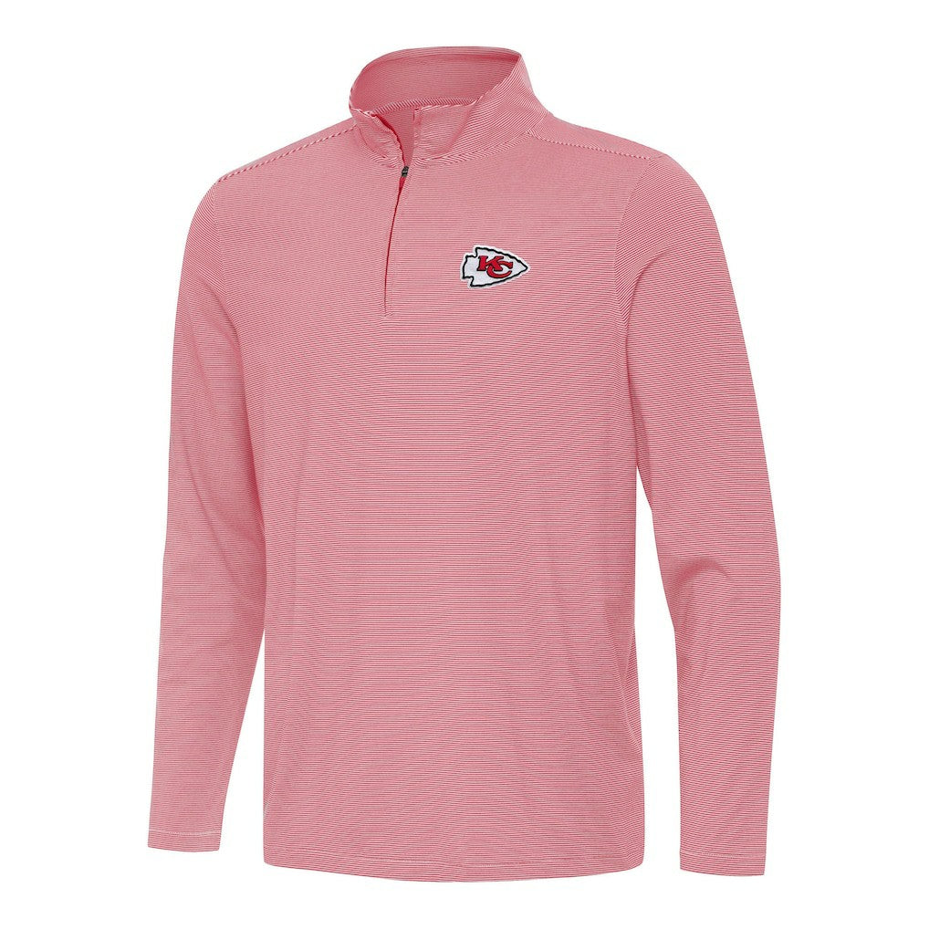Kansas City Chiefs Antigua Twine Quarter-Zip Jacket Red/White