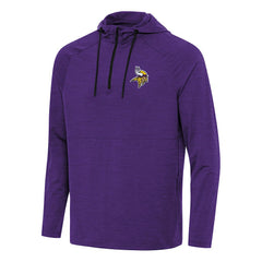 Minnesota Vikings Antigua Spikes Quarter-Zip Pullover Hoodie Heather Purple
