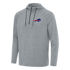Buffalo Bills Antigua Spikes Quarter-Zip Pullover Hoodie Heather Gray