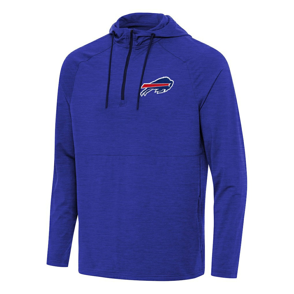 Buffalo Bills Antigua Spikes Quarter-Zip Pullover Hoodie Heather Royal