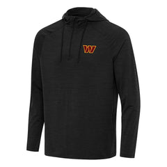Washington Commanders Antigua Spikes Quarter-Zip Pullover Hoodie Heather Black