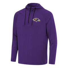 Baltimore Ravens Antigua Spikes Quarter-Zip Pullover Hoodie Heather Purple