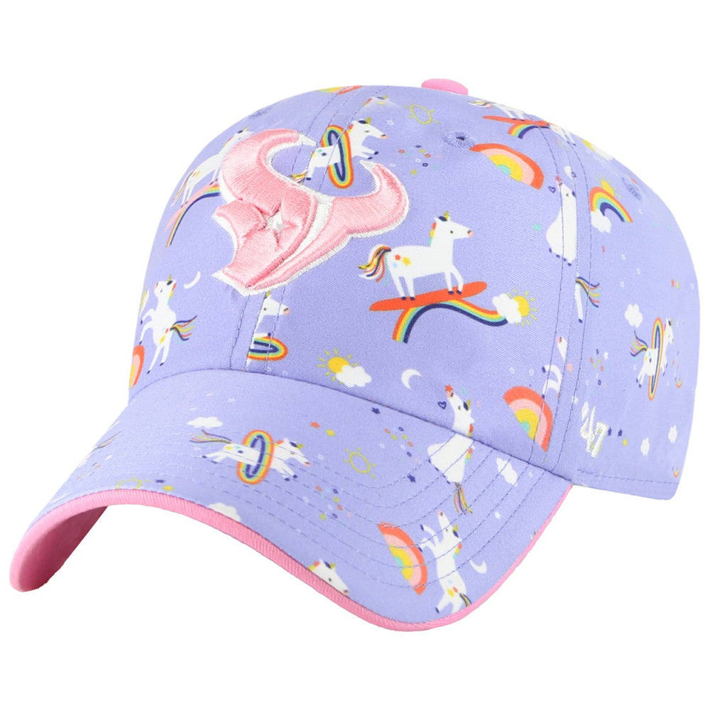47 brand Houston Texans '47 Girls Preschool Unicorn Clean Up Adjustable Hat Lavender