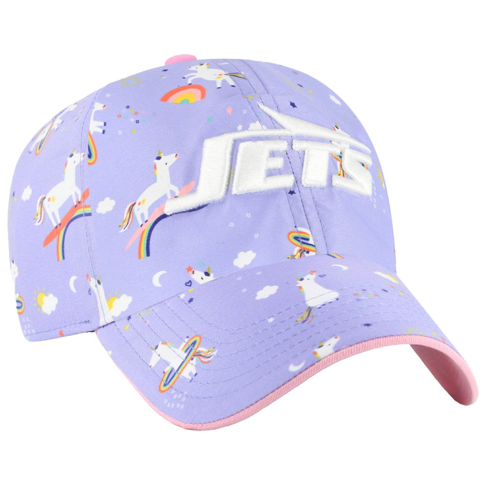47 brand New York Jets '47 Girls Preschool Unicorn Clean Up Adjustable Hat Lavender