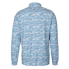 Detroit Tigers Cutter & Buck Traverse Eco Camo Tri-Blend DryTec Quarter-Zip Jacket - Light Blue - MLB Online