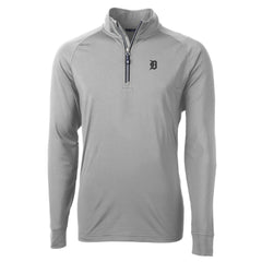 Detroit Tigers Cutter & Buck Adapt Eco Raglan Quarter-Zip Top - Gray - MLB on Sale