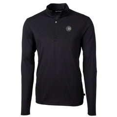Chicago Cubs Cutter & Buck Virtue Eco Pique Quarter-Zip Jacket - Black - MLB on Sale