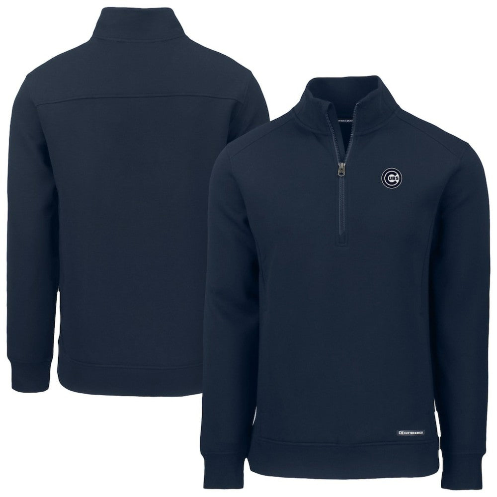 Chicago Cubs Cutter & Buck Roam Eco Quarter-Zip Jacket - Navy - MLB Online
