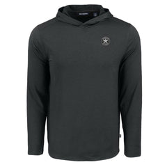 Houston Astros Cutter & Buck Coastline Epic Comfort Eco Recycled Long Sleeve Hoodie T-Shirt - Black - MLB Discount
