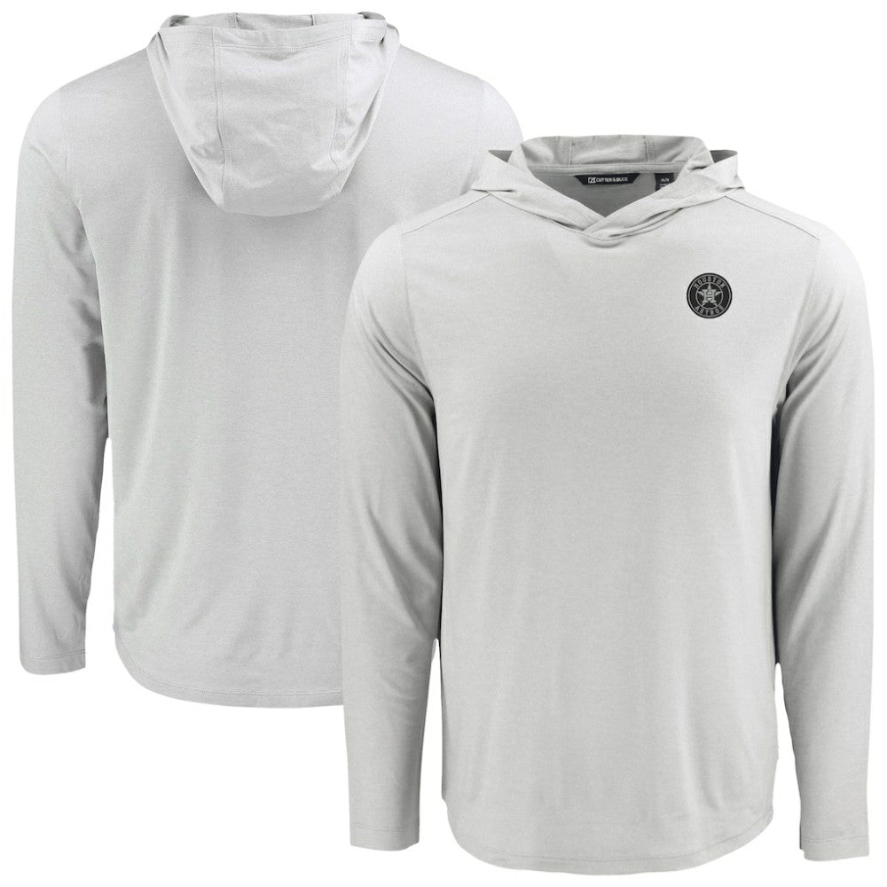 Houston Astros Cutter & Buck Coastline Epic Comfort Eco Recycled Long Sleeve Hoodie T-Shirt - Gray - MLB Sale