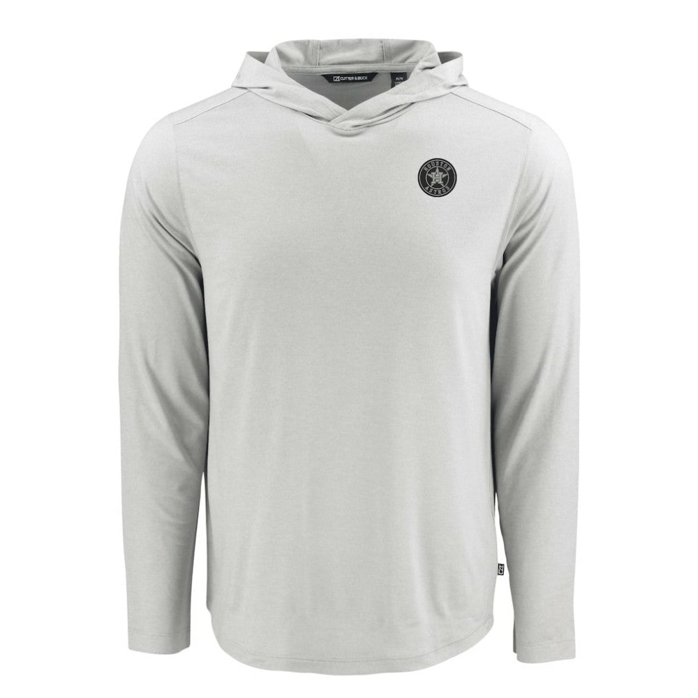 Houston Astros Cutter & Buck Coastline Epic Comfort Eco Recycled Long Sleeve Hoodie T-Shirt - Gray - MLB Sale