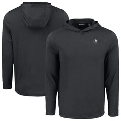 Chicago Cubs Cutter & Buck Coastline Epic Comfort Eco Recycled Long Sleeve Hoodie T-Shirt - Black - MLB Discount