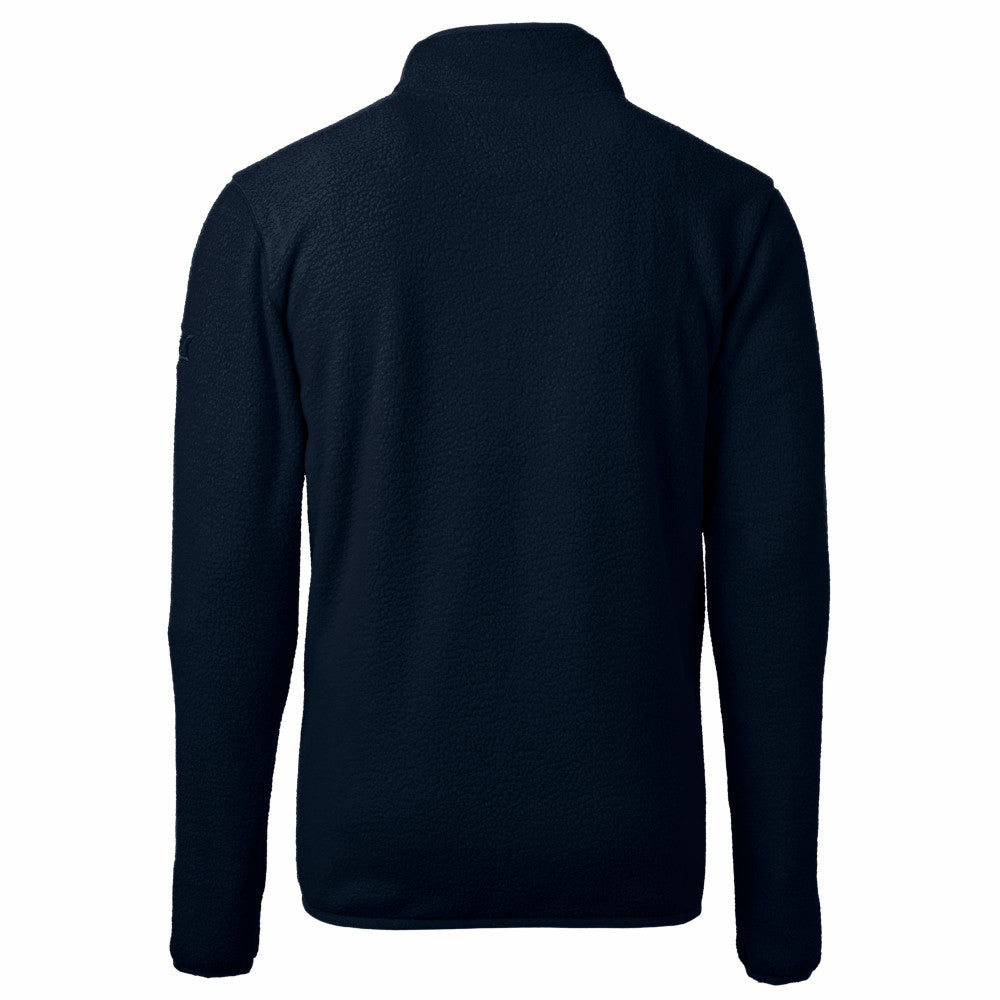 Cleveland Guardians Cutter & Buck Cascade Eco Fleece Quarter-Zip Jacket - Navy - MLB Lifestyle