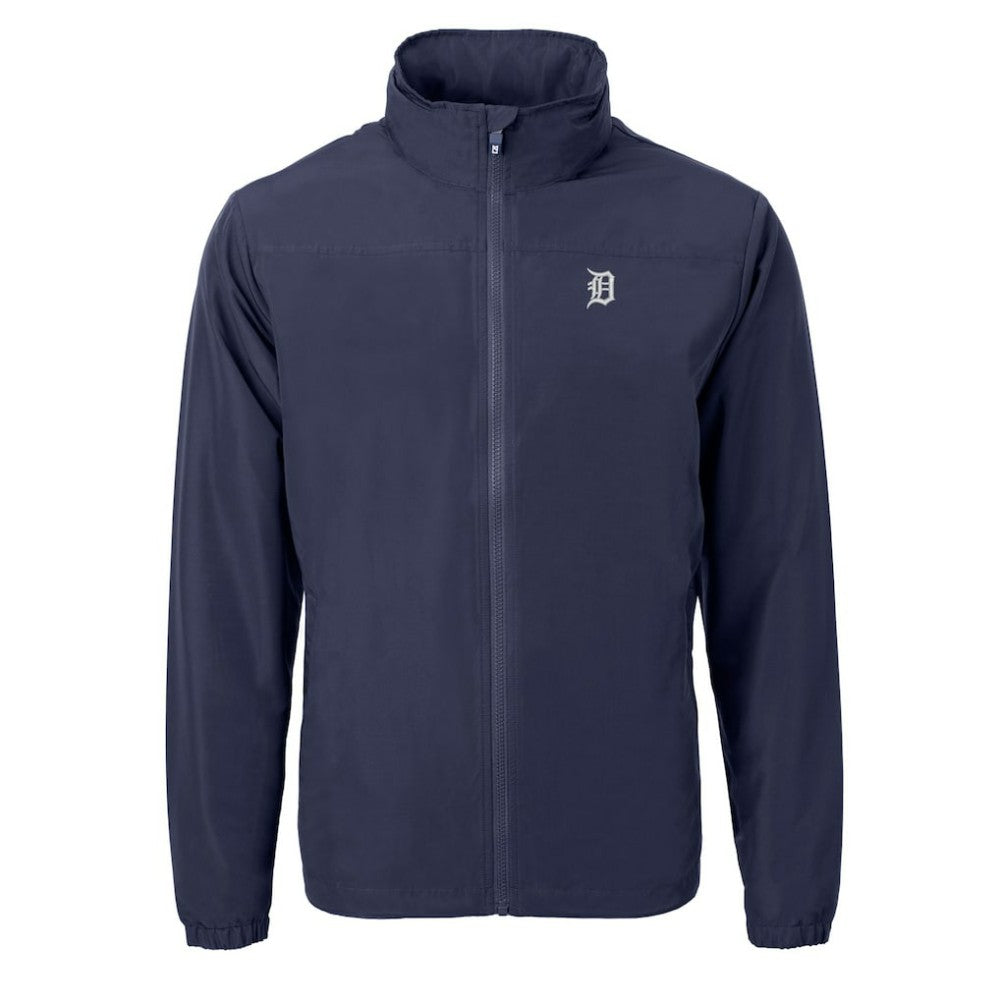 Detroit Tigers Cutter & Buck Charter Eco Recycled Full-Zip Hoodie Jacket - Navy - MLB Discount