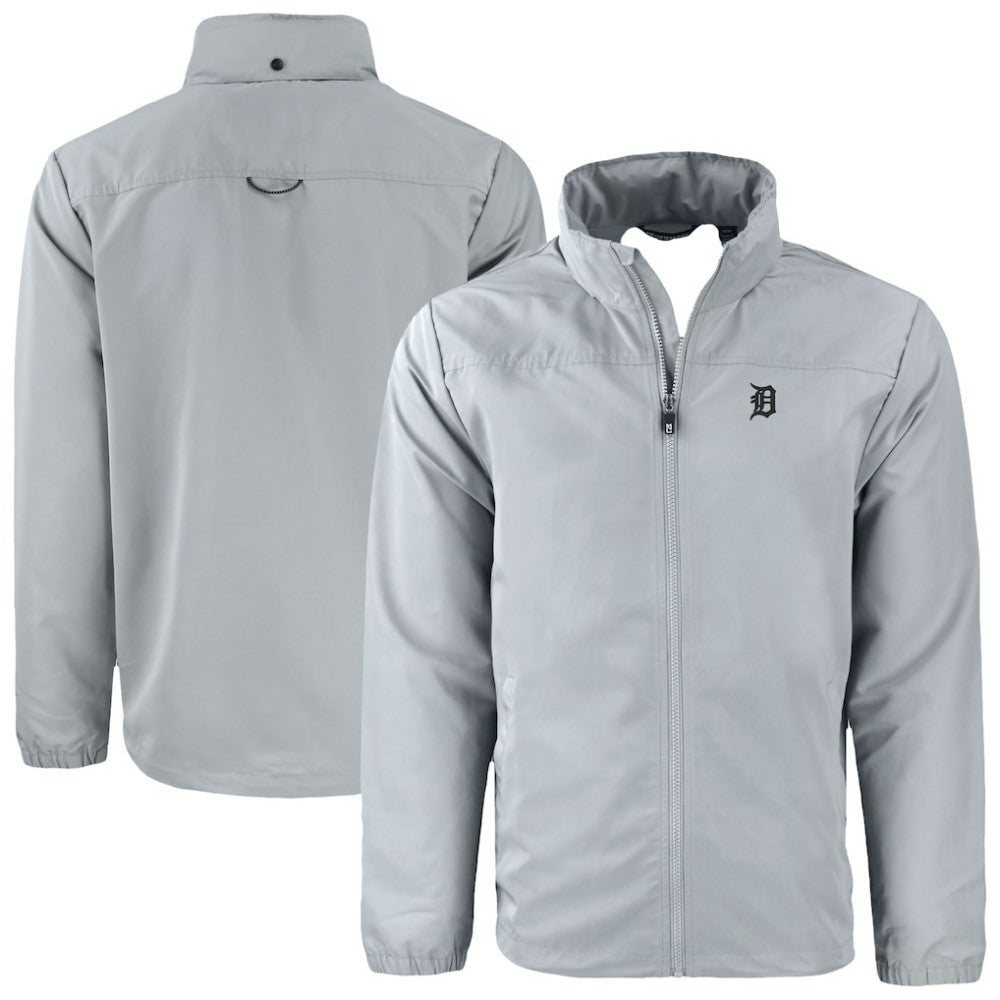 Detroit Tigers Cutter & Buck Charter Eco Recycled Full-Zip Hoodie Jacket - Gray - MLB Online